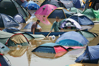 flooding at glastonbury festival